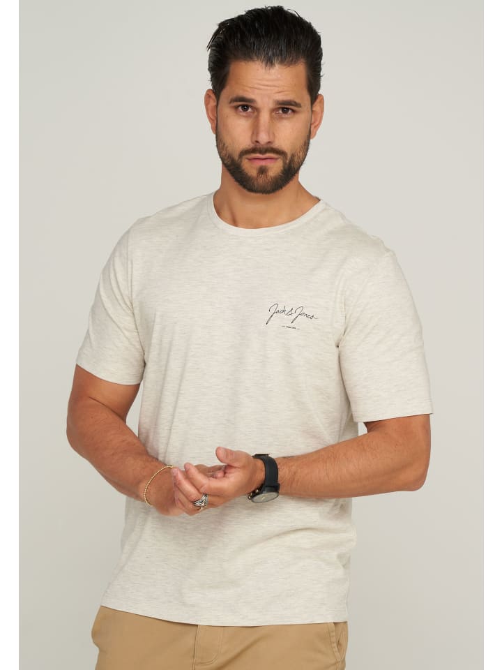 T-Shirt - JJSANCHEZ TEE SS CREW NECK in Grey Melange