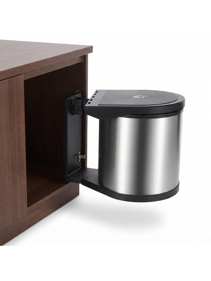 Einbaumülleimer in Silber - 8 l