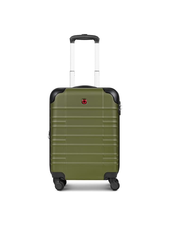 Amplar Evo 4 Rollen Kabinentrolley S 53 cm mit Dehnfalte olive