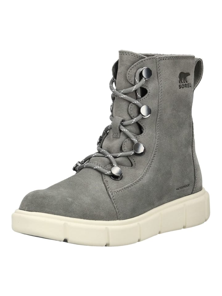 Stiefelette Grau