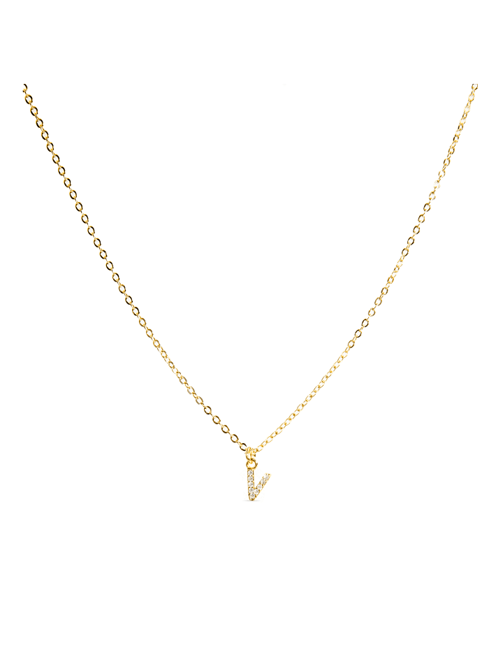 Halskette Alphabet mit 18 Karat Gold-Finish – ALPHABET
