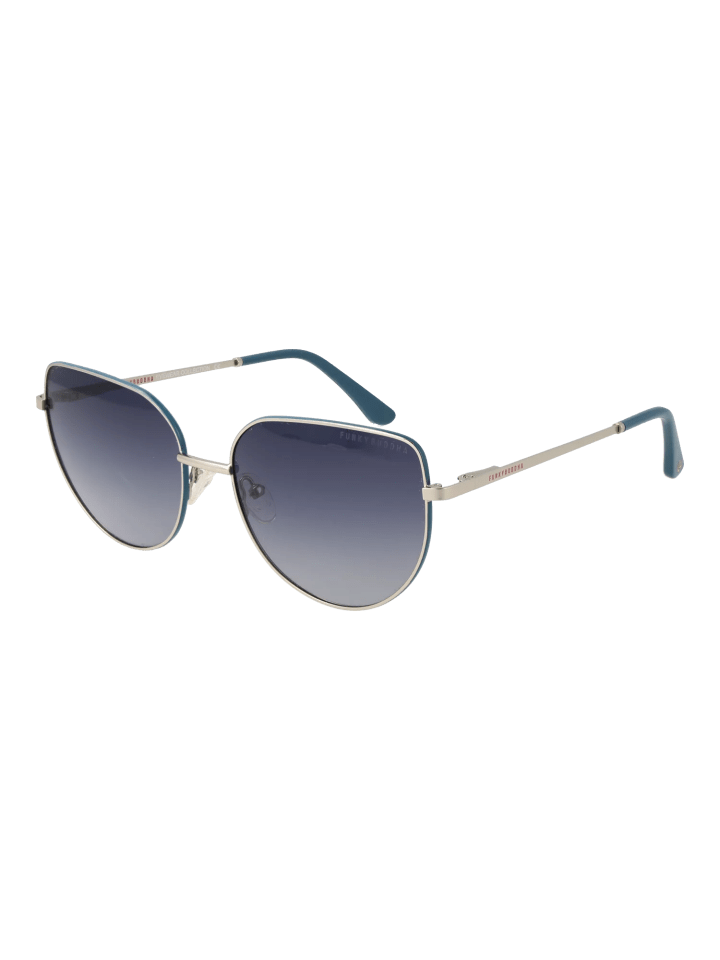 Frauen Sonnenbrille Schmetterling Silber