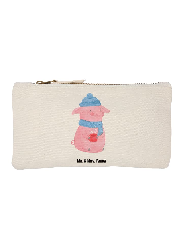 Schminktasche Schwein Glühwein ohne Spruch in Weiß