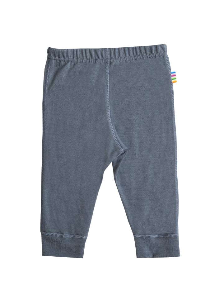 Leggings aus reiner Merinowolle in blau