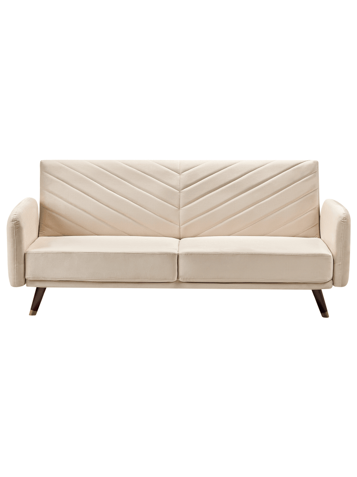 3-Sitzer Sofa SENJA in Beige/Braun - (W) 198 x (H) 87 x (L) 95 cm
