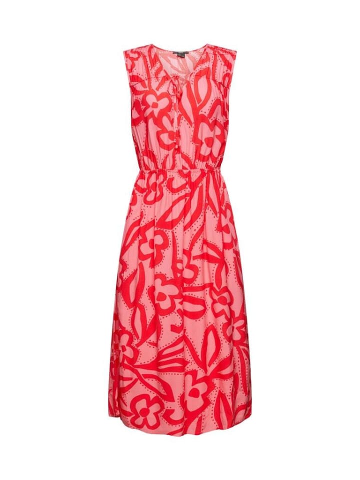 esprit kleid rot weiss