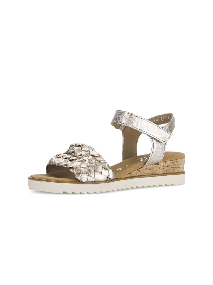 Keilsandaletten in gold