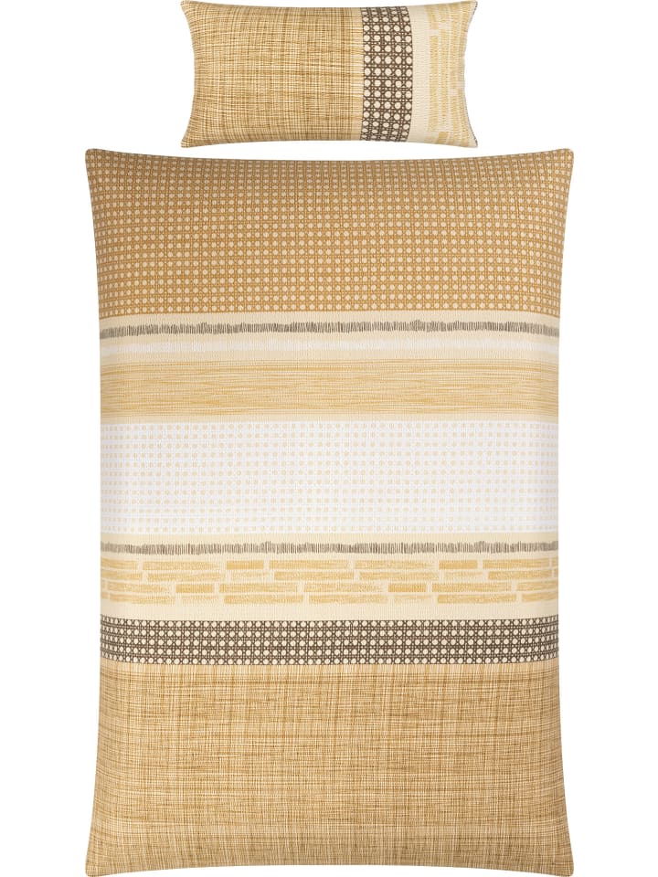 Seersucker Bettwäsche in beige
