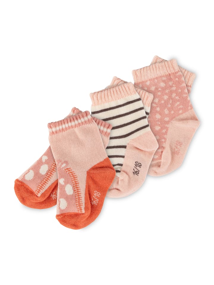 Sockenset 3er Savanne in Rosa/Rost-Orange