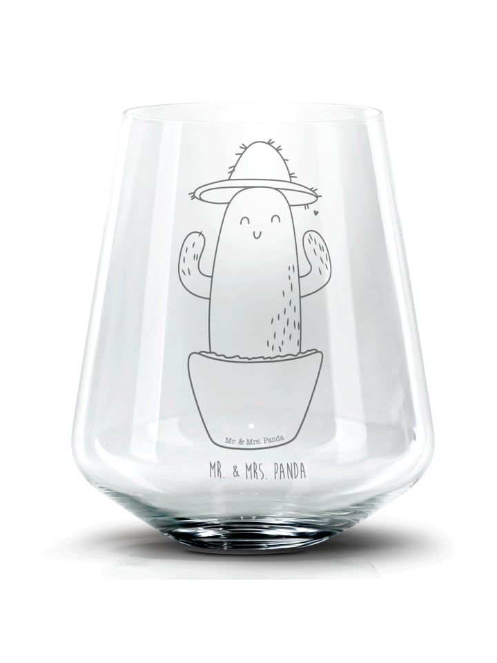 Whiskyglas Kaktus Hut ohne Spruch in Transparent