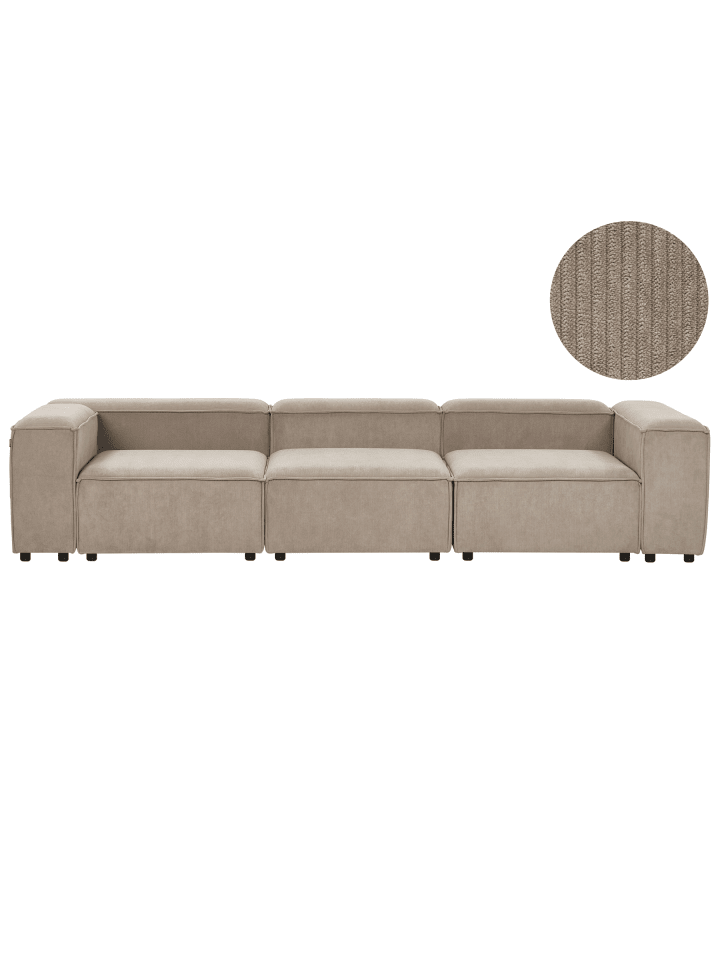 3-tlg Modulsofa ARDAL in Braun/Schwarz