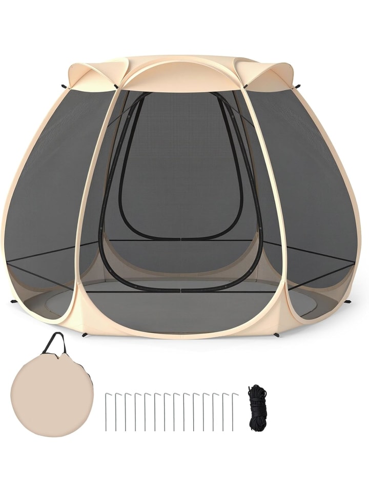 Pop up Zelt für 4-6 Personen in Sand