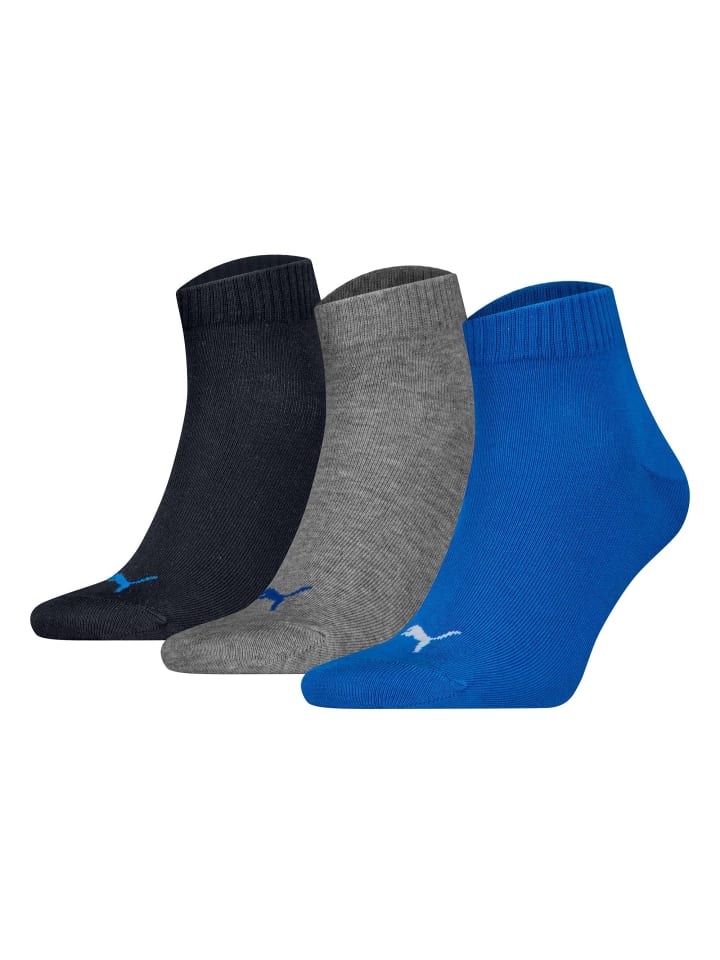 Socken 3er Pack in Grau/Blau