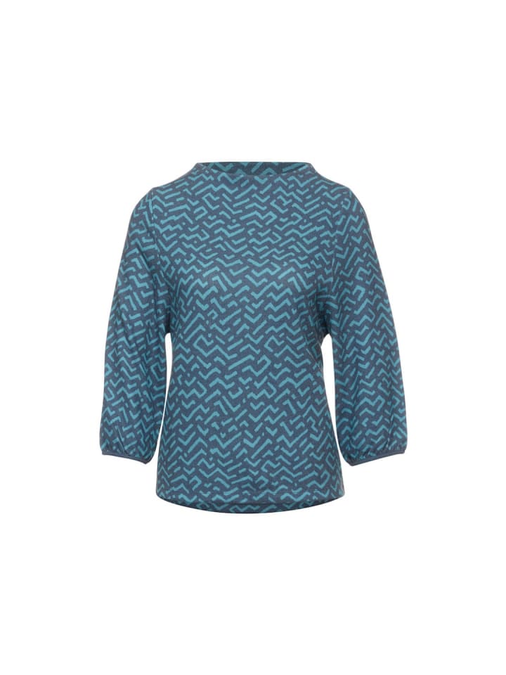 Sweatshirt in milky jade blue