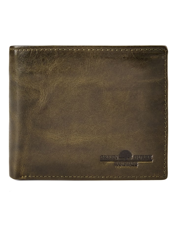 Newport Geldbörse RFID Schutz Leder 11 cm british green