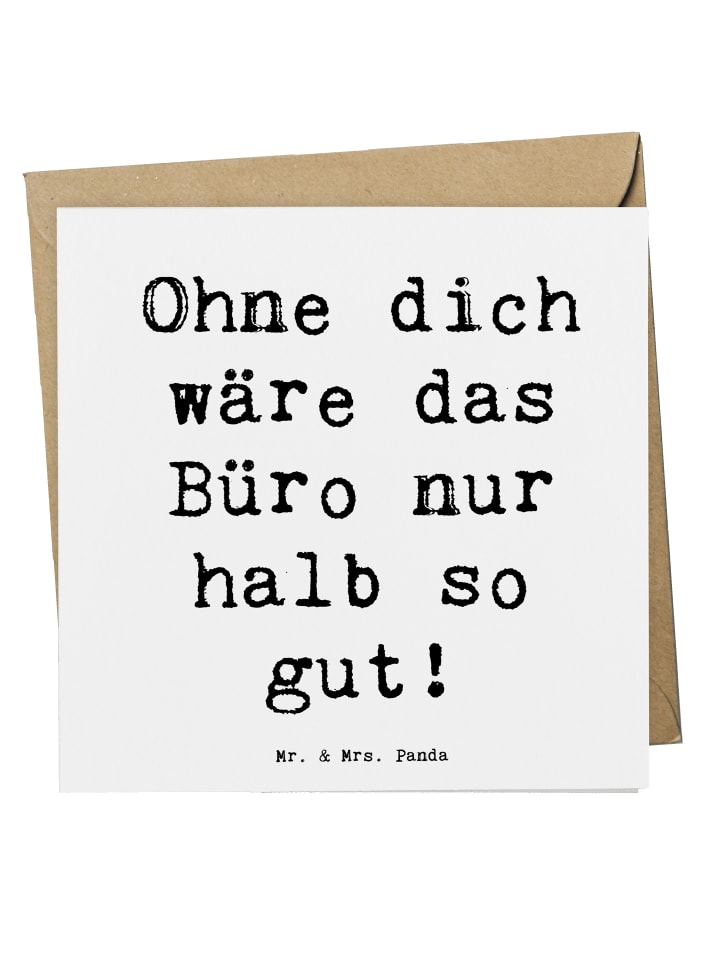 Grußkarte Spruch Sekretärin Beste mit Spruch in Weiß