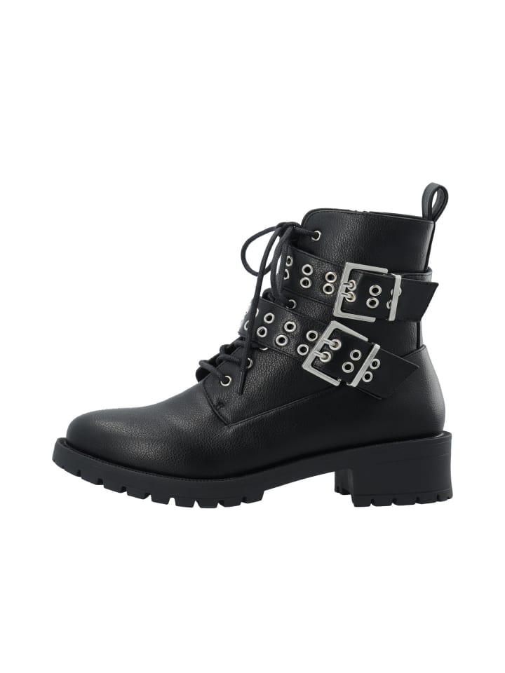 Stiefeletten mit Schnallen in Black