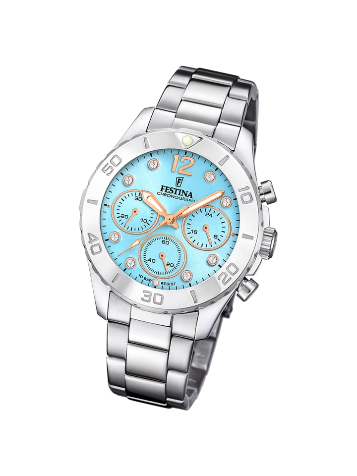Chronograph-Armbanduhr Festina Boyfriend silber mittel (ca. 39mm)