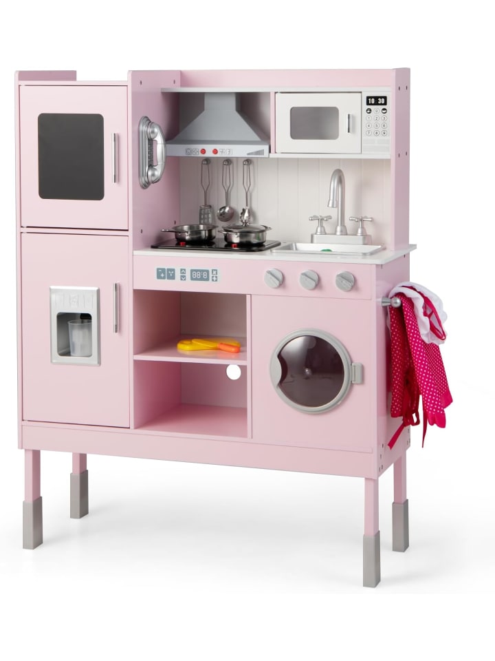 Kinderküche Holz mit Licht & Sound ab 3 Jahren in Rosa