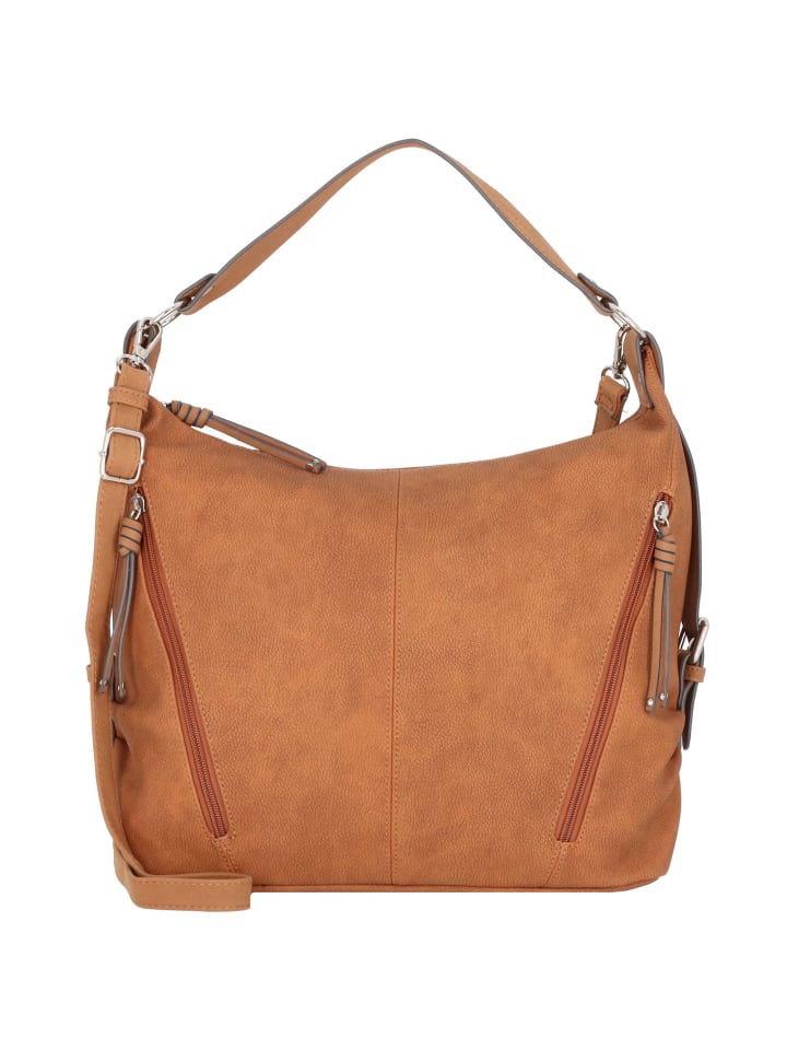 Caia Schultertasche 37 cm cognac