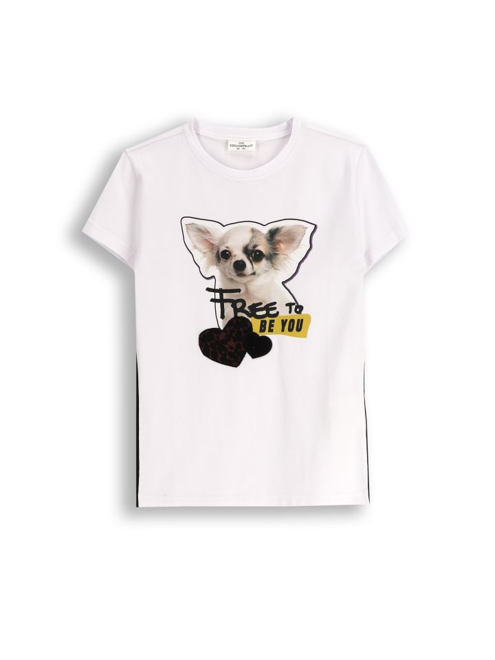 T-Shirt mit kurzen Ärmeln in weiß