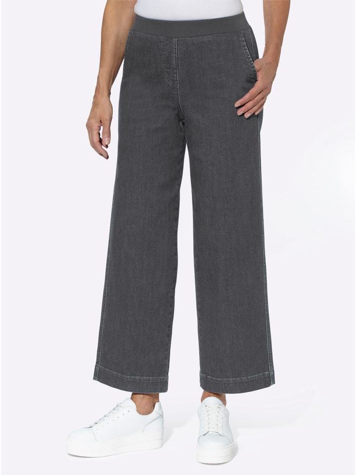 Jeans-Culotte in grey-denim