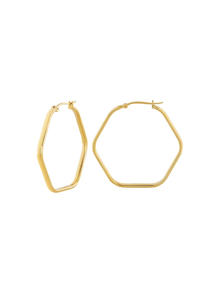 Ohrring hexagonia gold