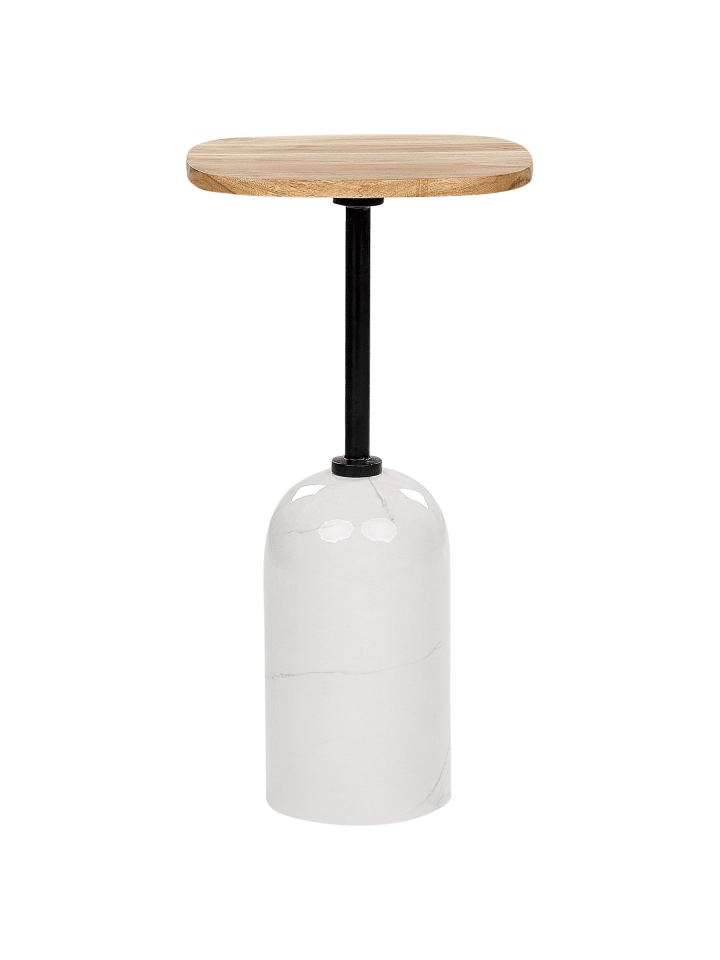 Beistelltisch OASIS in Weiß/Braun - (W) 30 x (H) 59 x (L) 30 cm