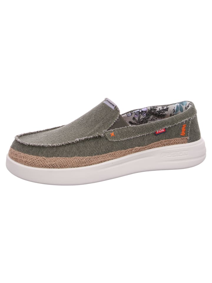 Leinenschuh in Grün