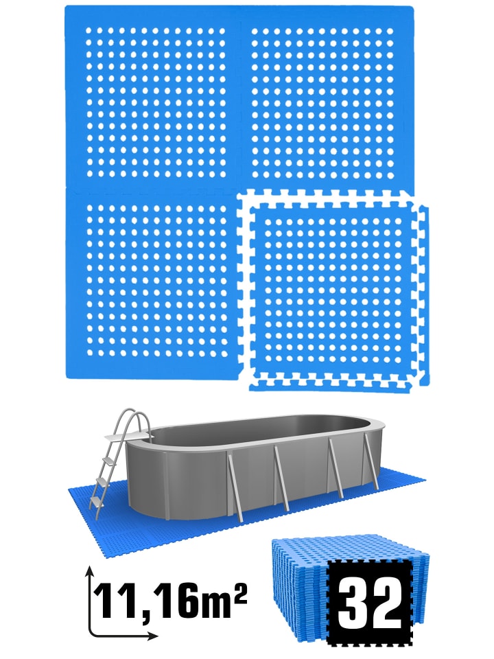 Poolunterlage Blue Lagoon 32 tlg. in blau