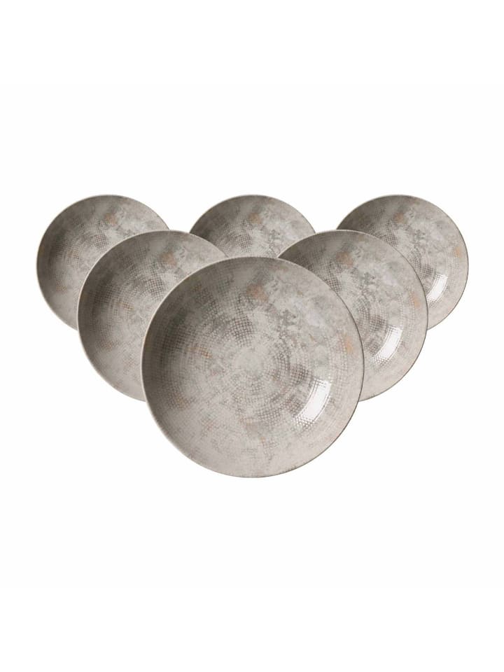 6er Set Suppenteller Cecina in Perle ø 21 cm