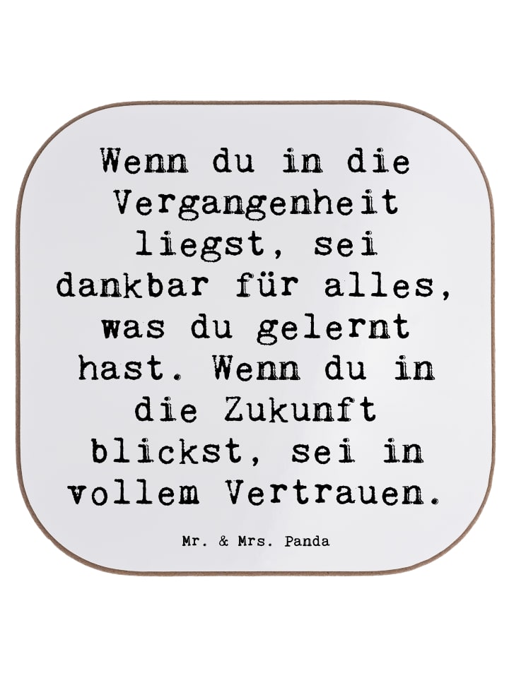 Tischschoner Spruch Freude und Vertrauen mit Sp... in Weiß
