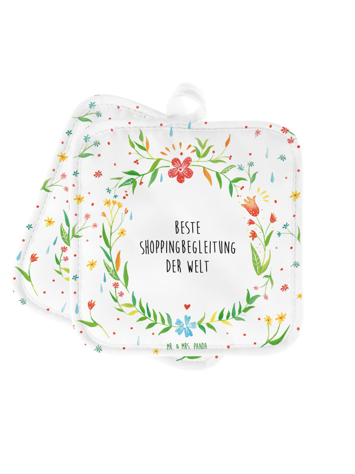 2er Set Topflappen Shoppingbegleitung mit Spruch in Keine Angabe