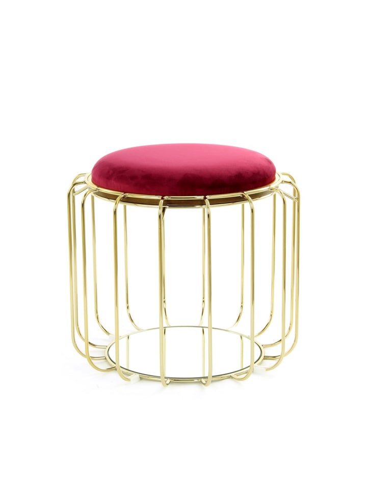 Beistelltisch Pouf Comfortable 110 in rot - gold