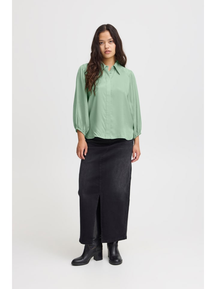 Langarm - Hemd IHCOLORADA Loose fit in Ming