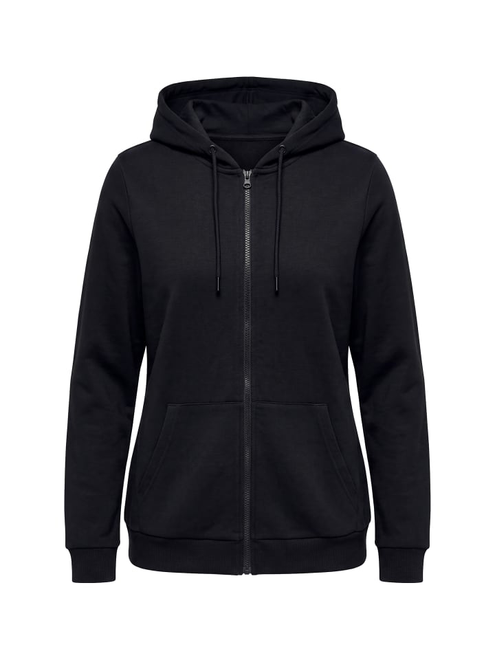 Sweatjacke in schwarz