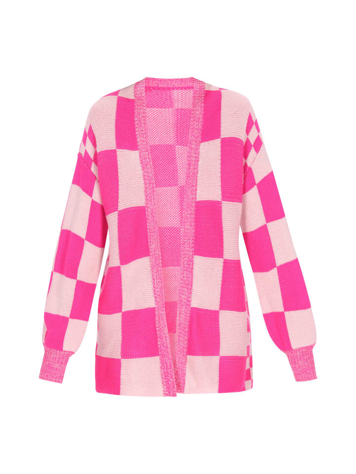 Women Cardigan in Rose Red