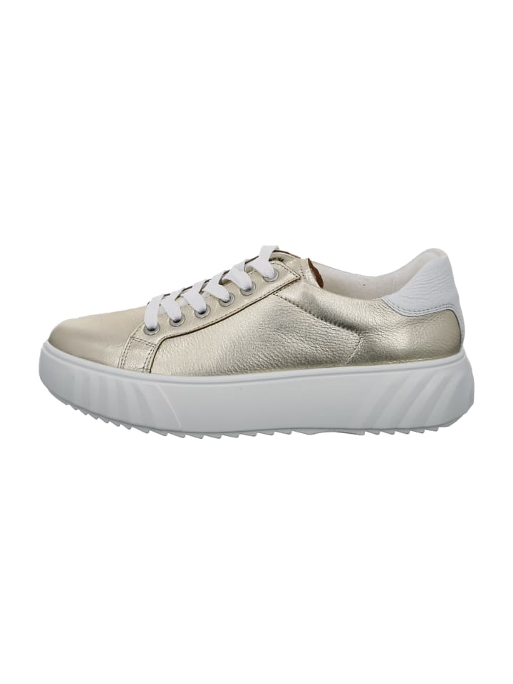 Sportliche Schnürschuhe in Gold