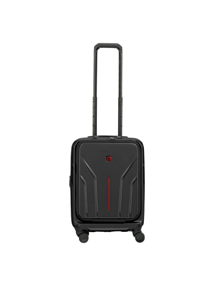 Amplix 4 Rollen Kabinentrolley 54 cm Laptopfach black