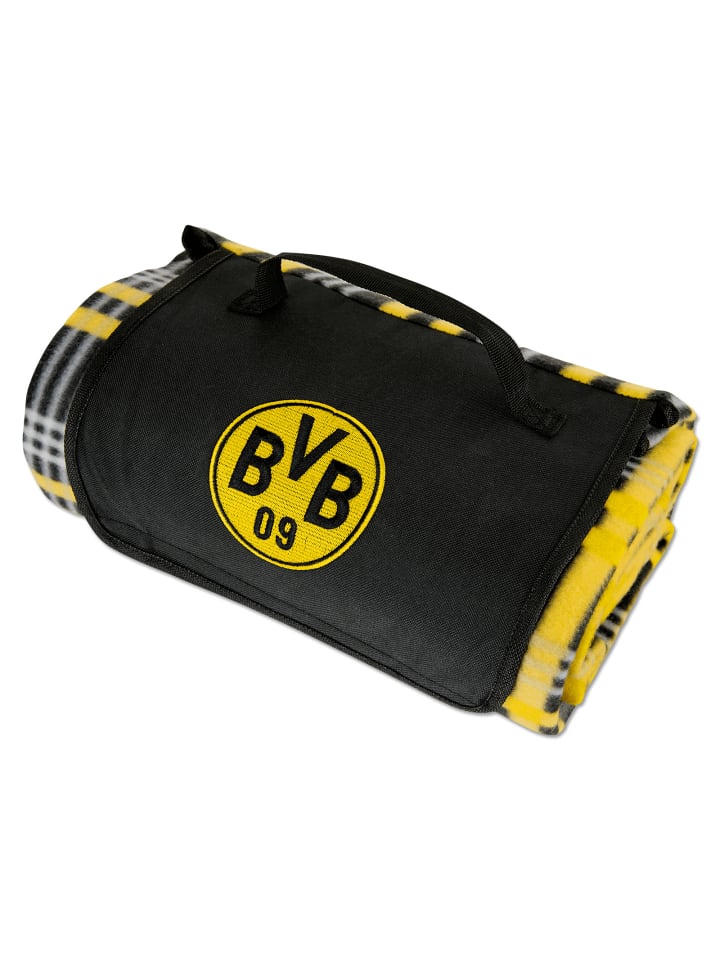 BVB Picknickdecke 130 X 150cm in schwarzgelb