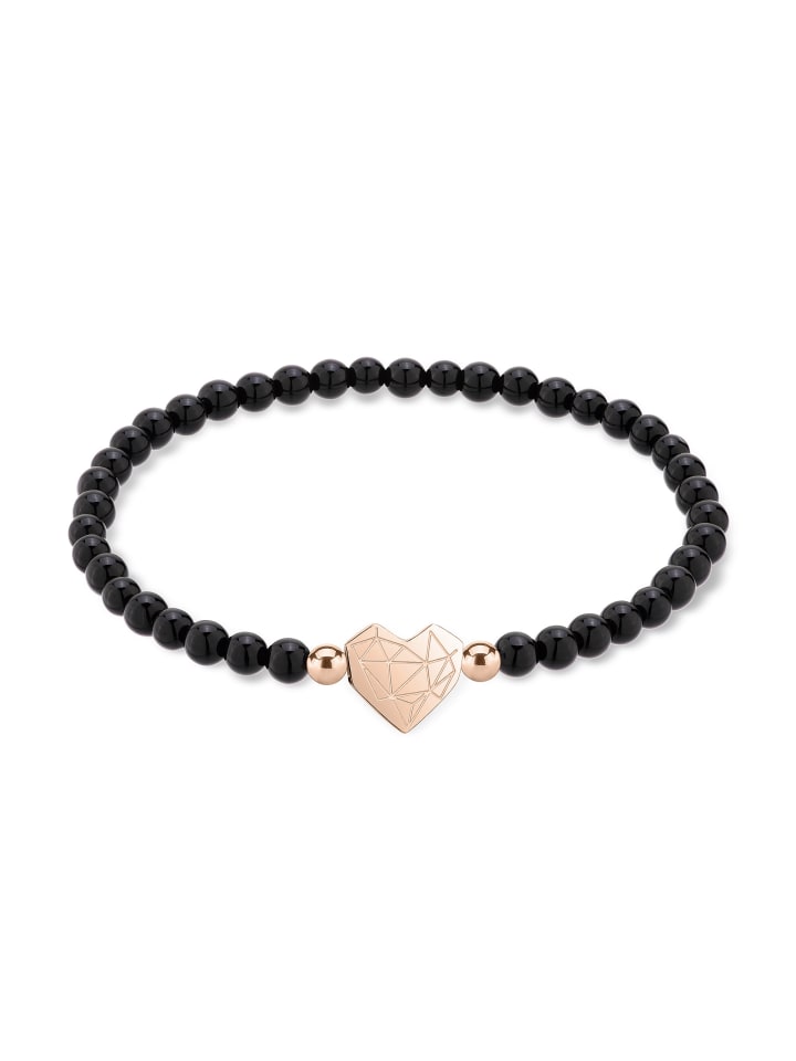 Armband Broken Heart Beads in schwarz