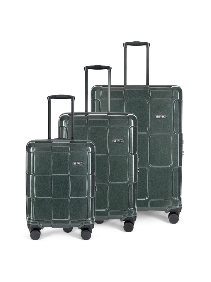 Crate Reflex 4 Rollen Kofferset 3-teilig emeraldgreen