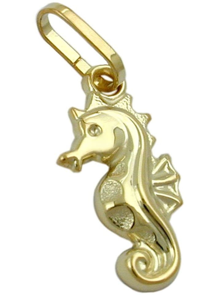 Anhänger 14x7mm 9Kt GOLD in gold