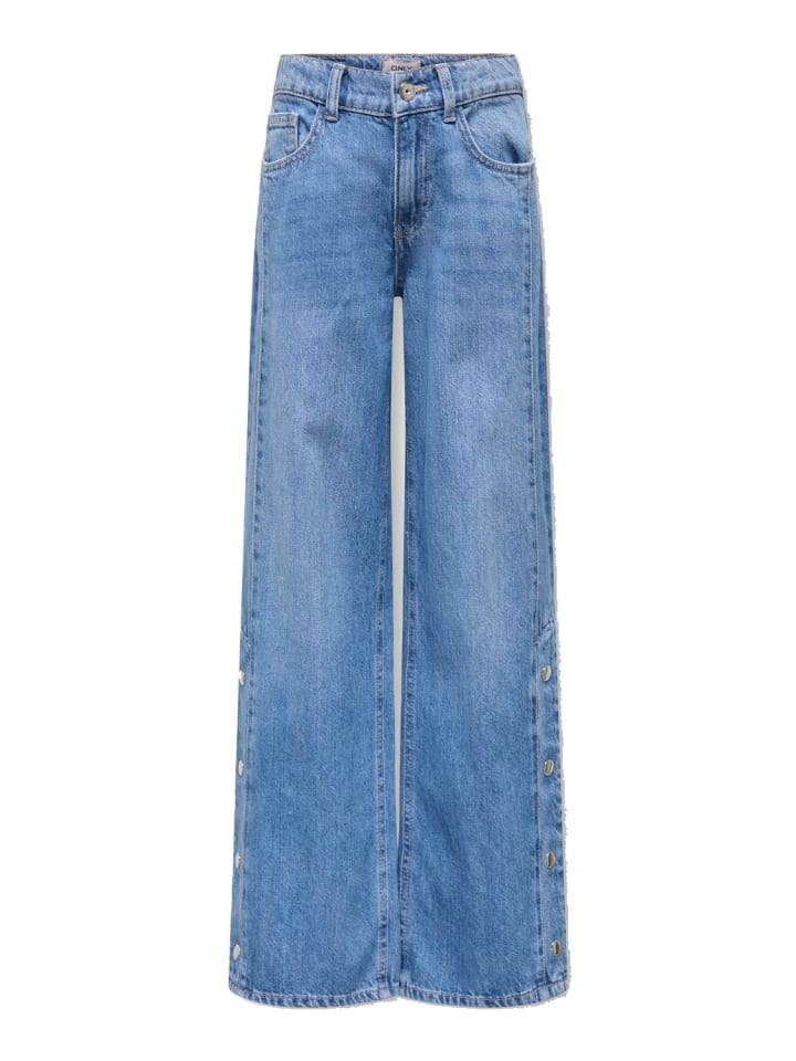 High-Waist Jeans Koghope Wide-Leg in light blue denim