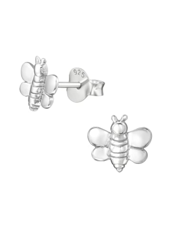 Silber Ohrringe 925 Biene 0,7 cm x 0,8 cm
