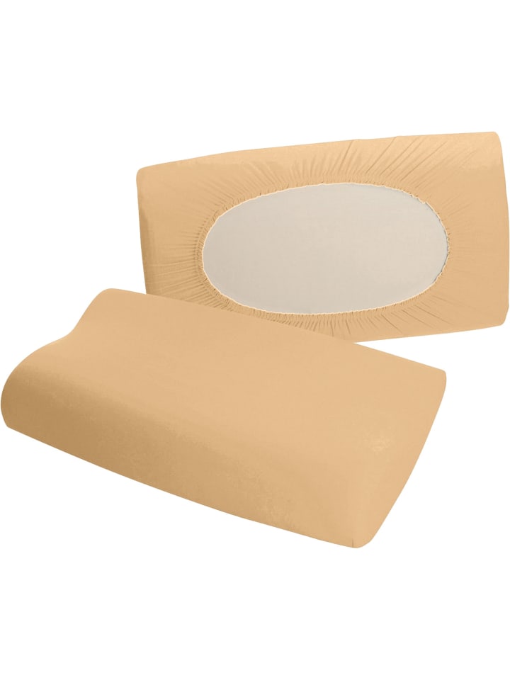 Single-Jersey Nackenstützkissen-Spannbezug Freising in beige