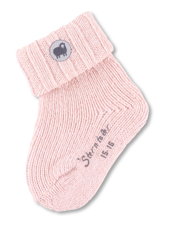 Baby Socken Wolle in zartrosa