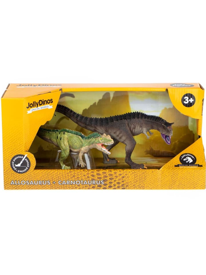 2-Pack Carnotaurus Detailreiche Dinosaurier kreative Spielwelten in mehrfarbig