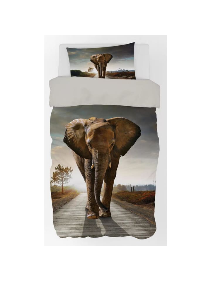 Elefant Bettwäsche 140×200cm, 70×90 cm