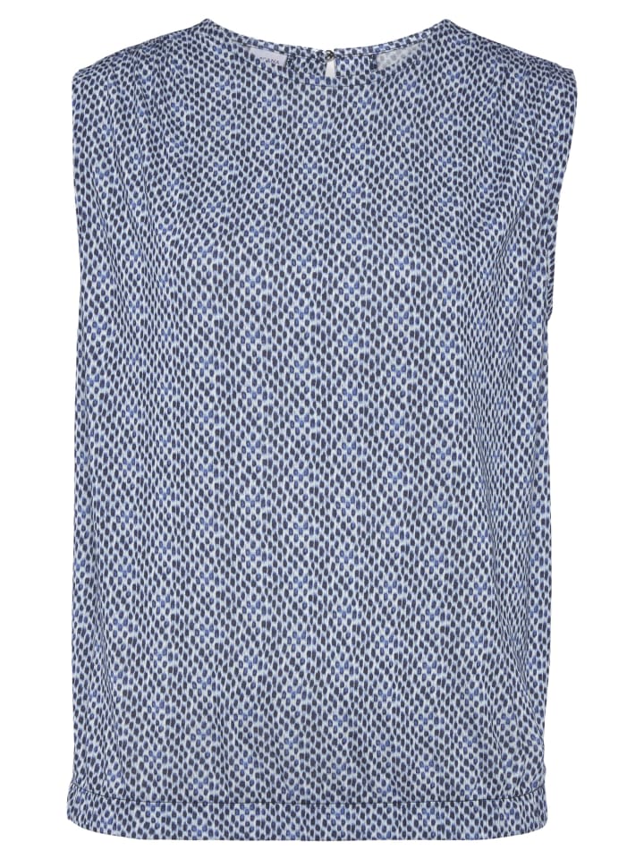 Shirttop in blau bedruckt